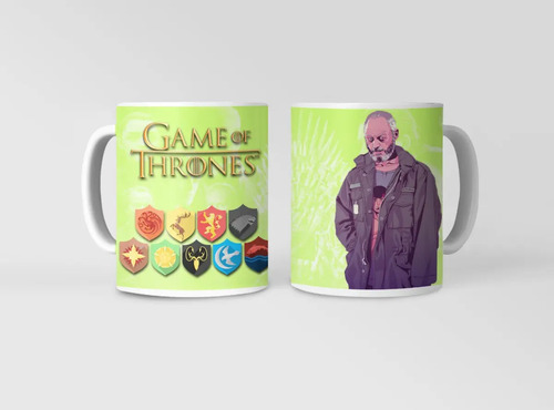 Taza Juego De Tronos - Tronos Con Sor Davos Blanco