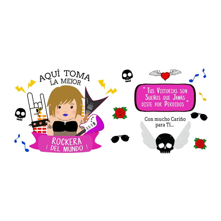 Taza Enlozada Mejor Roquera - Acordes de Poder