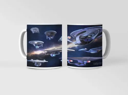 Taza Explorando La Galaxia Con Star Trek Blanco