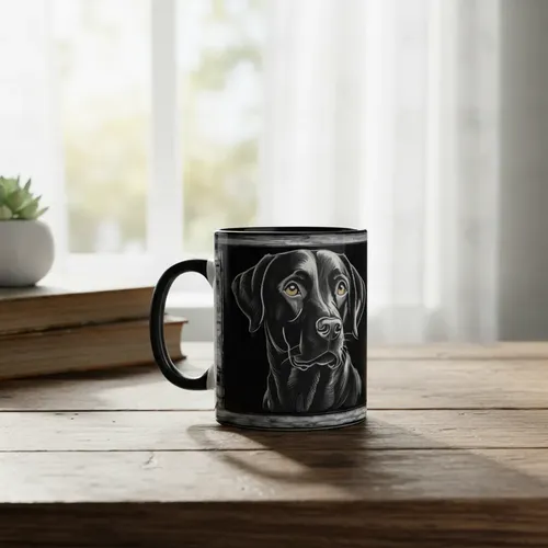 Taza Mágica Labrador Retriever Amigo Fiel Negro Mascota