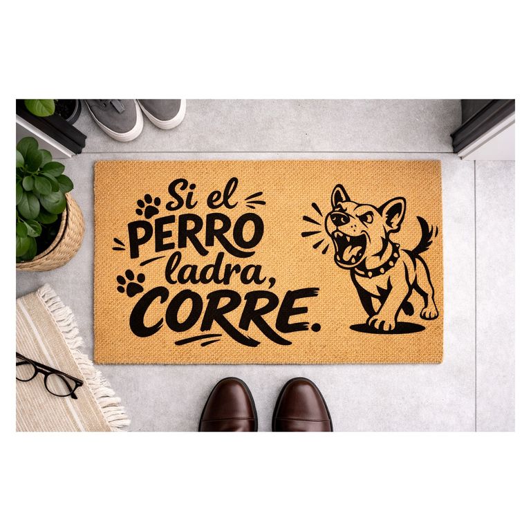 Choapino Entrada 40x60 cm Fibra de Coco - Si el Perro Ladra Corre