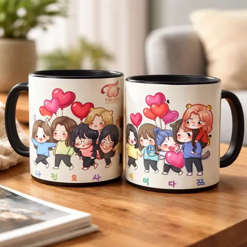 Taza Magica Twice Kpop Negro Twice Kpop