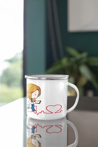 Taza Enlozada Drama Médico En Tu Mesa - Grey_s Anatomy Blanco Regalo Greys