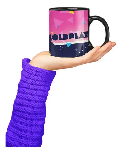 Taza Mágica De Coldplay - Bandas De Rock Negro Coldplay