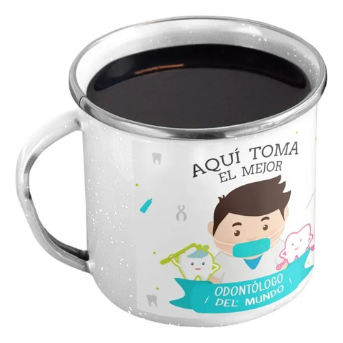 Taza Enlozada Entre Muelas Y Mocas - Odontólogo