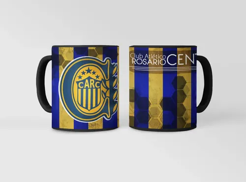 Taza Equipo Fútbol Argentino Rosario Central Garra Canalla Negro