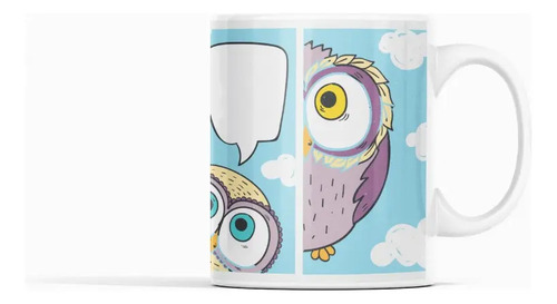 Taza Búhos - Ojos De La Noche Blanco