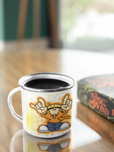 Taza Enlozada Número 4 Los Chicos Del Barrio Knd Blanco Los Chicos Del Barrio