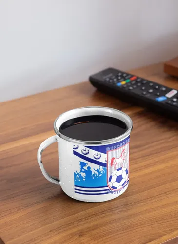 Taza Lechero Enlozado Club Deportes Melipilla Fútbol Chileno Blanco Regalo Club