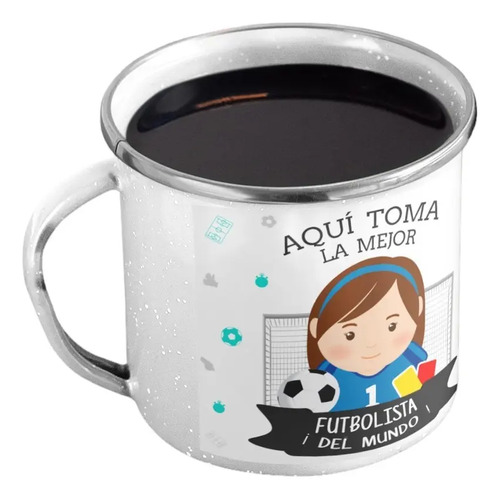 Taza Enlozada Entre Goles Y Café - Vida De Futbolista