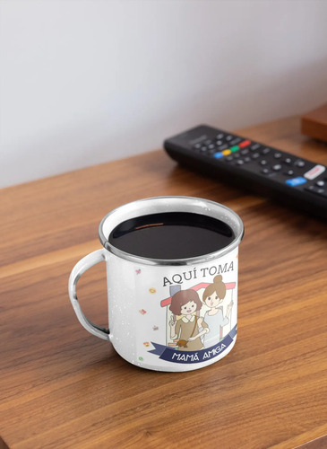 Taza Enlozada Mamá Amiga - Amor Incondicional Blanco Mamá Incondicional