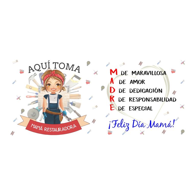 Taza Enlozada Mamá Restauradora - Revive y Renueva