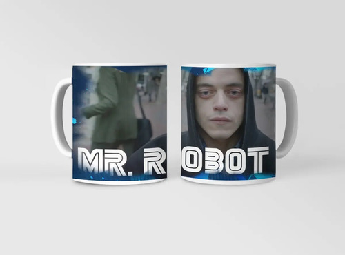 Taza Mr. Robot - Hackeos Y Secretos Revelados Blanco