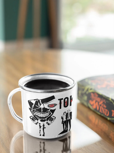 Taza Enlozada Oculta Tu Identidad Con Tokyo Ghoul Blanco Tokyo Ghoul