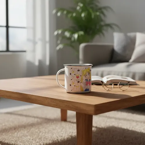 Taza Enlozada Sailor Moon - Luz Luna Blanco