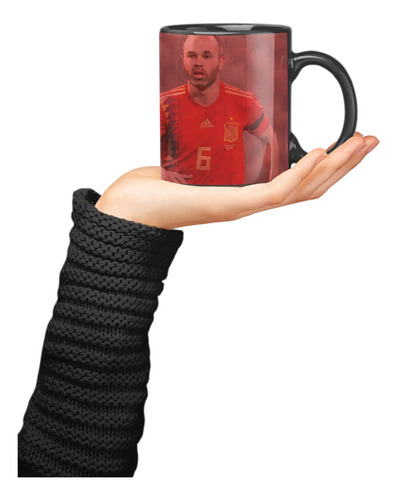 Taza Magica Andres Iniesta Estrellas Del Futbol Negro Andres Iniesta Barza