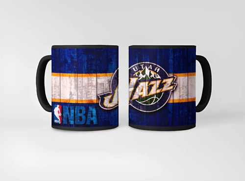 Taza Mágica Utah Jazz - Nba Negro Nba