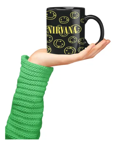 Taza Mágica De Nirvana - Bandas De Rock 03 Negro Nirvana 03