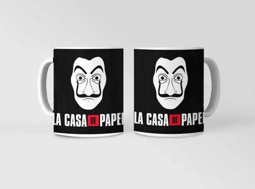 Taza La Casa De Papel - Estrategias De Escape Blanco