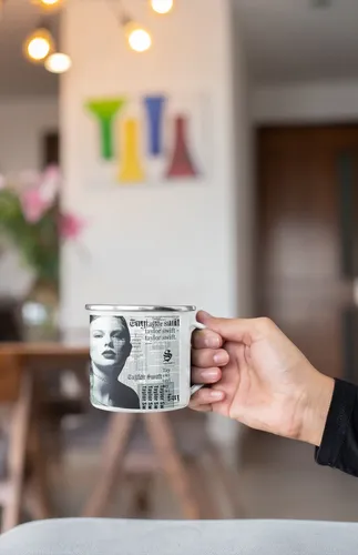 Taza Lechero Enlozado Taylor Swift Blanco Regalo Taza Taylor Swift