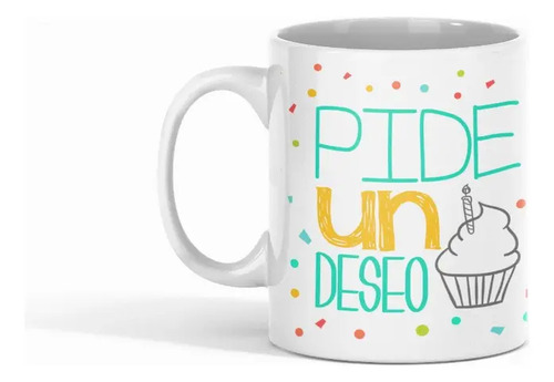 Taza Feliz Cumpleaños Regalo Único Blanco