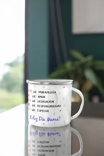 Taza Enlozada Mamá Dog Lover - Amor De Cuatro Patas Blanco Mamá Dog Lover