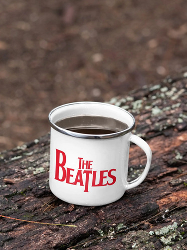 Taza Enlozada The Beatles Música Y Leyenda Del Rock Blanco The Beatles Regalo