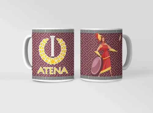 Taza Atenea - Para Amantes De La Mitología Griega Blanco