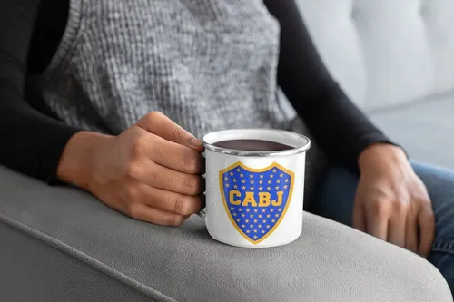 Taza Enlozada Pasión Xeneize Boca Juniors Futbol Argentino Blanco Xeneize Boca
