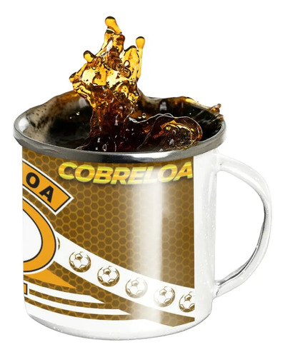 Taza Lechero Enlozado Club Deportes Cobreloa Fútbol Chileno Negro Cobreloa