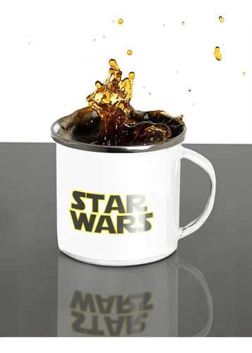 Taza Enlozada Darth Vader - Poder Del Lado Oscuro Blanco Regalo Darth Vader