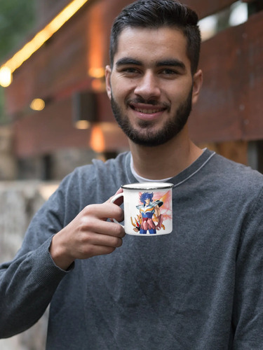Taza Enlozada Ikki De Fenix Caballeros Del Zodiaco Blanco Ikki De Fénix
