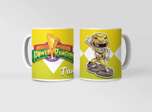 Taza Power Ranger Trini - Para Fans Del Ranger Amarillo Blanco