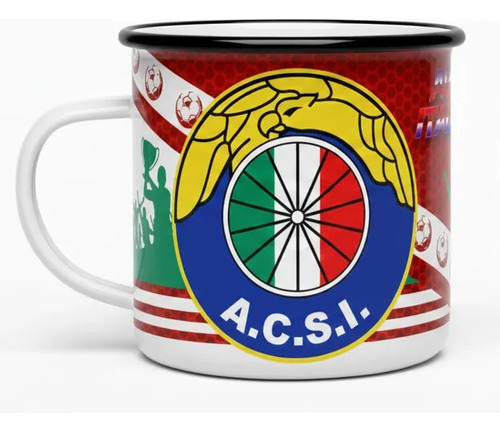 Taza Lechero Enlozado Club Deportivo Audax Italiano Fútbol Blanco Audax Italiano