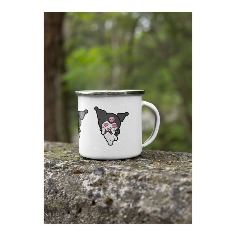 Taza Enlozada Kuromi - Aventuras Oscuras y Kawaii