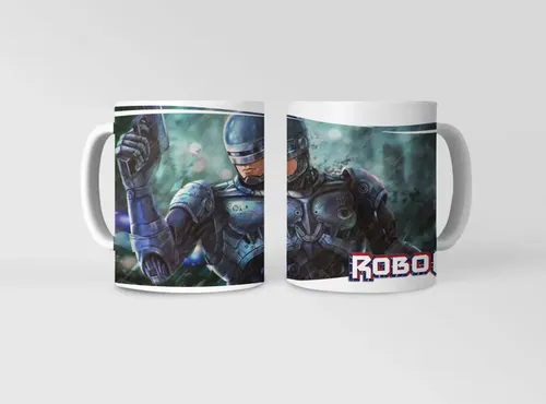 Taza Robocop - Justicia Del Futuro Blanco