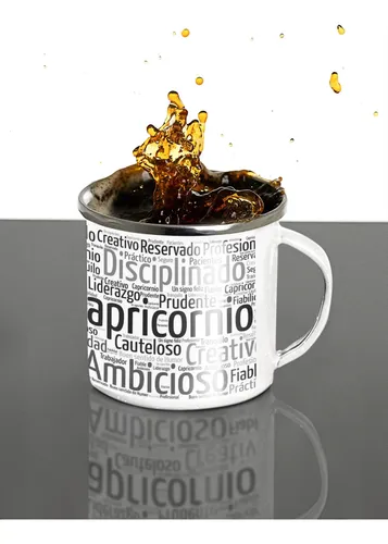 Taza Enlozada Capricornio - Disciplina Y Responsabilidad Blanco Signos Zodiaco