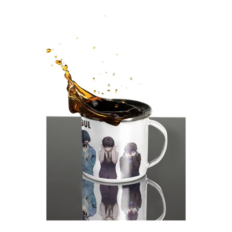 Taza Enlozada Misterio de la Máscara Tokyo Ghoul