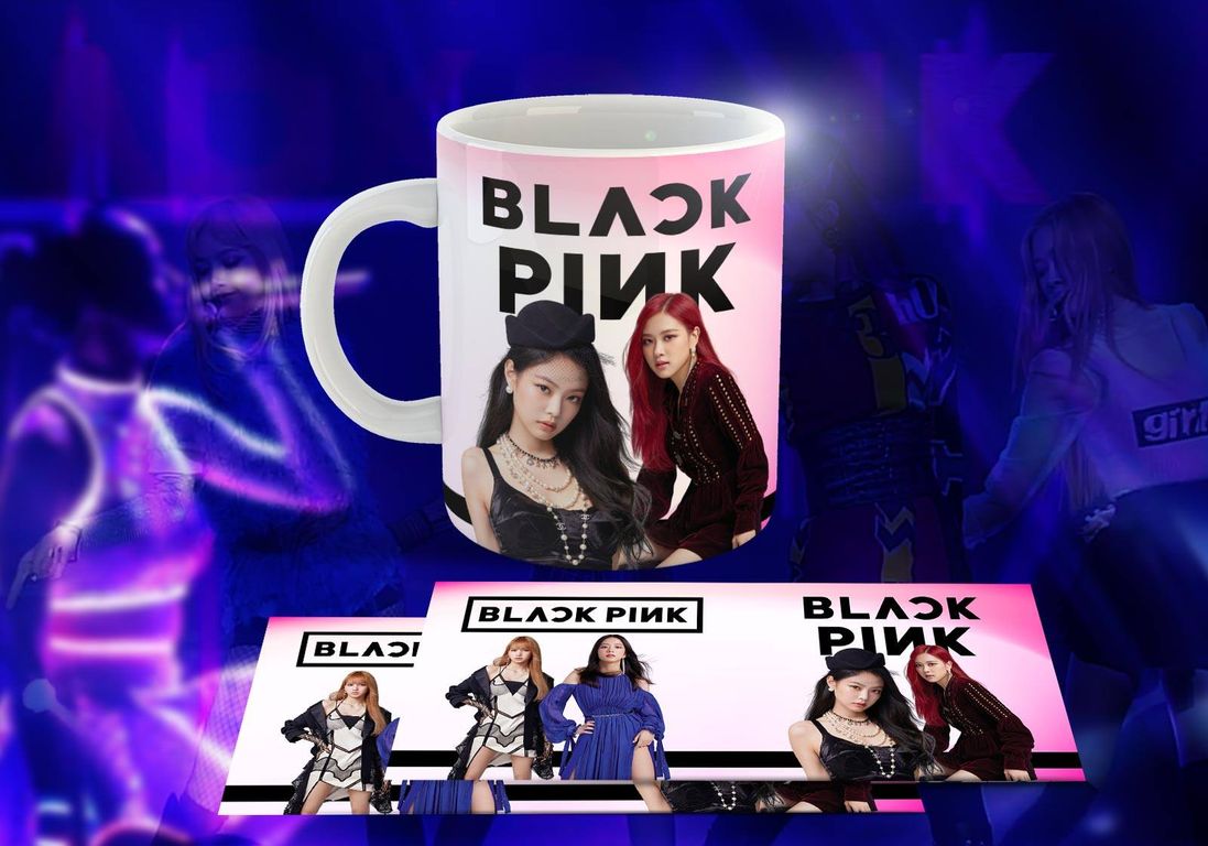 Taza Ceramica 11oz K-Pop Insp Blackpink Duo Blanco