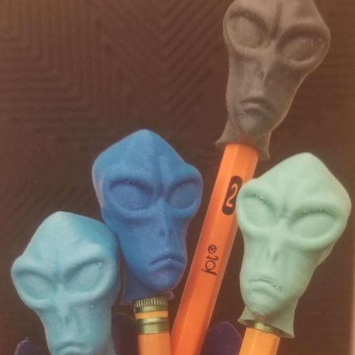 Cabeza Alien Topper para Lápiz Decoración
