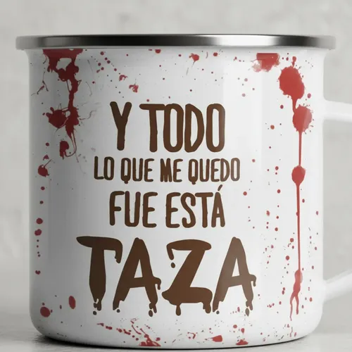 Taza Enlozada Zombie - Apocalipsis Ahora Blanco