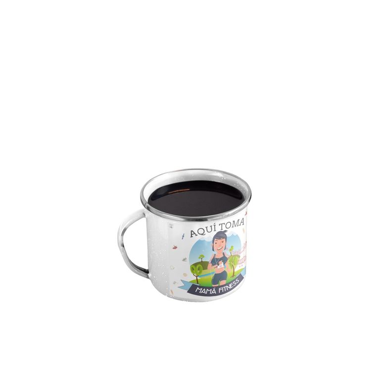 Taza Enlozada Mamá Fitness - Pasión por el Bienestar
