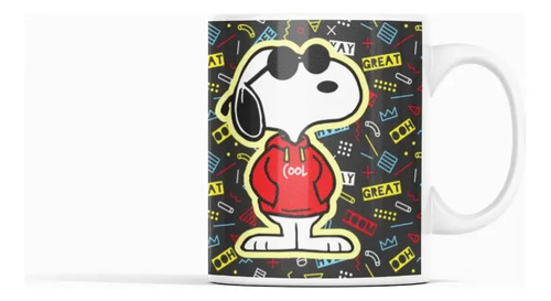 Taza Snoopy Y Woodstock - Para Amantes De Peanuts Blanco