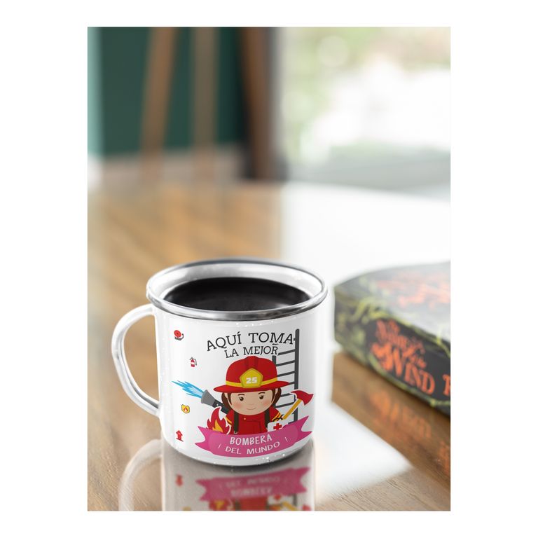 Taza Enlozada Bomberos - Héroes del Fuego M