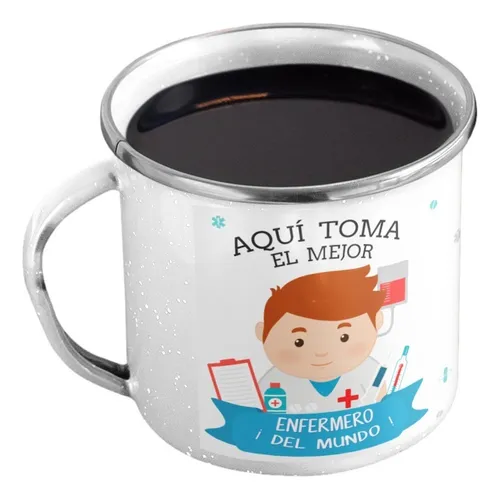 Taza Enlozada Entre Turnos Y Tés - Enfermero