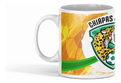 Taza Chiapas Furia Jaguar - Futbol Mexicano Blanco