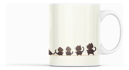 Taza Día Del Padre Gatos Y Gatitos Tiernos Blanco