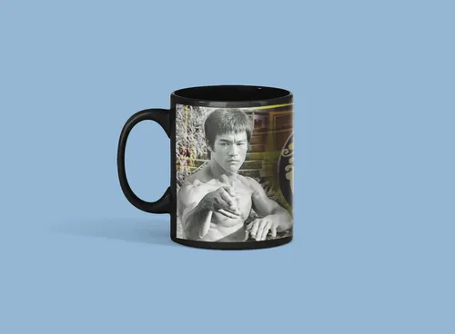 Taza Magica Bruce Lee Negro Bruce Lee El Dragón