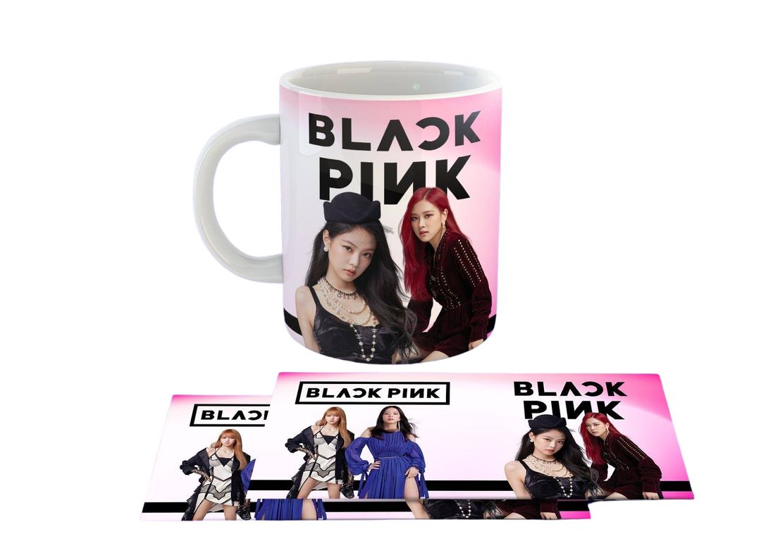 Taza Ceramica 11oz K-Pop Insp Blackpink Duo Blanco