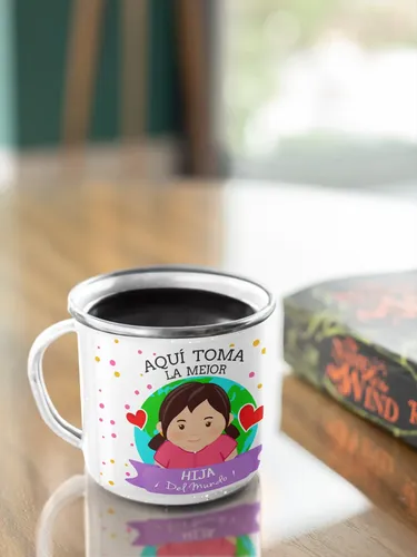 Taza Enlozada Mejor Hija Del Mundo - Orgullo Y Alegría Blanco Mejor Hija Del